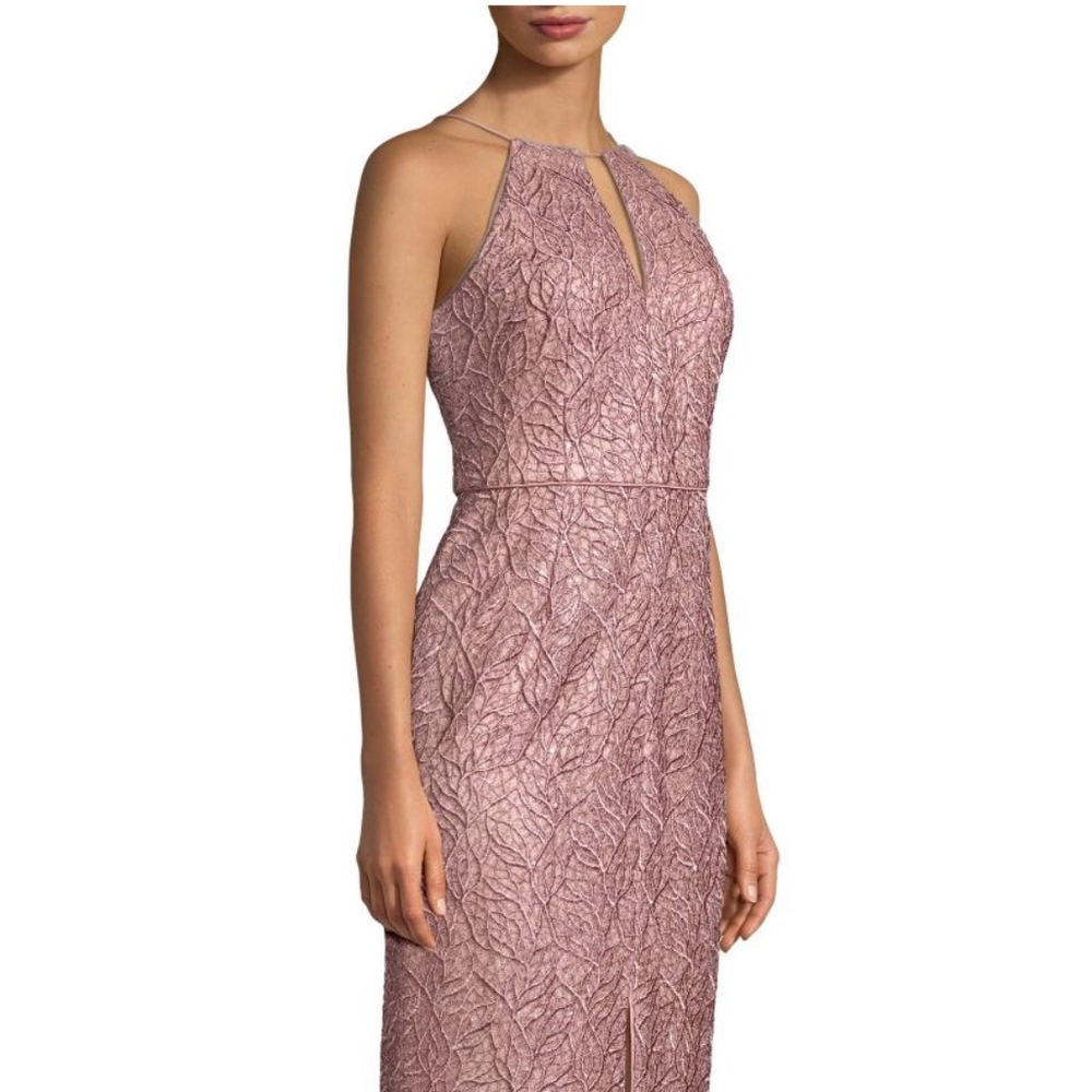 Aidan Mattox Rosegold Maxi Dress